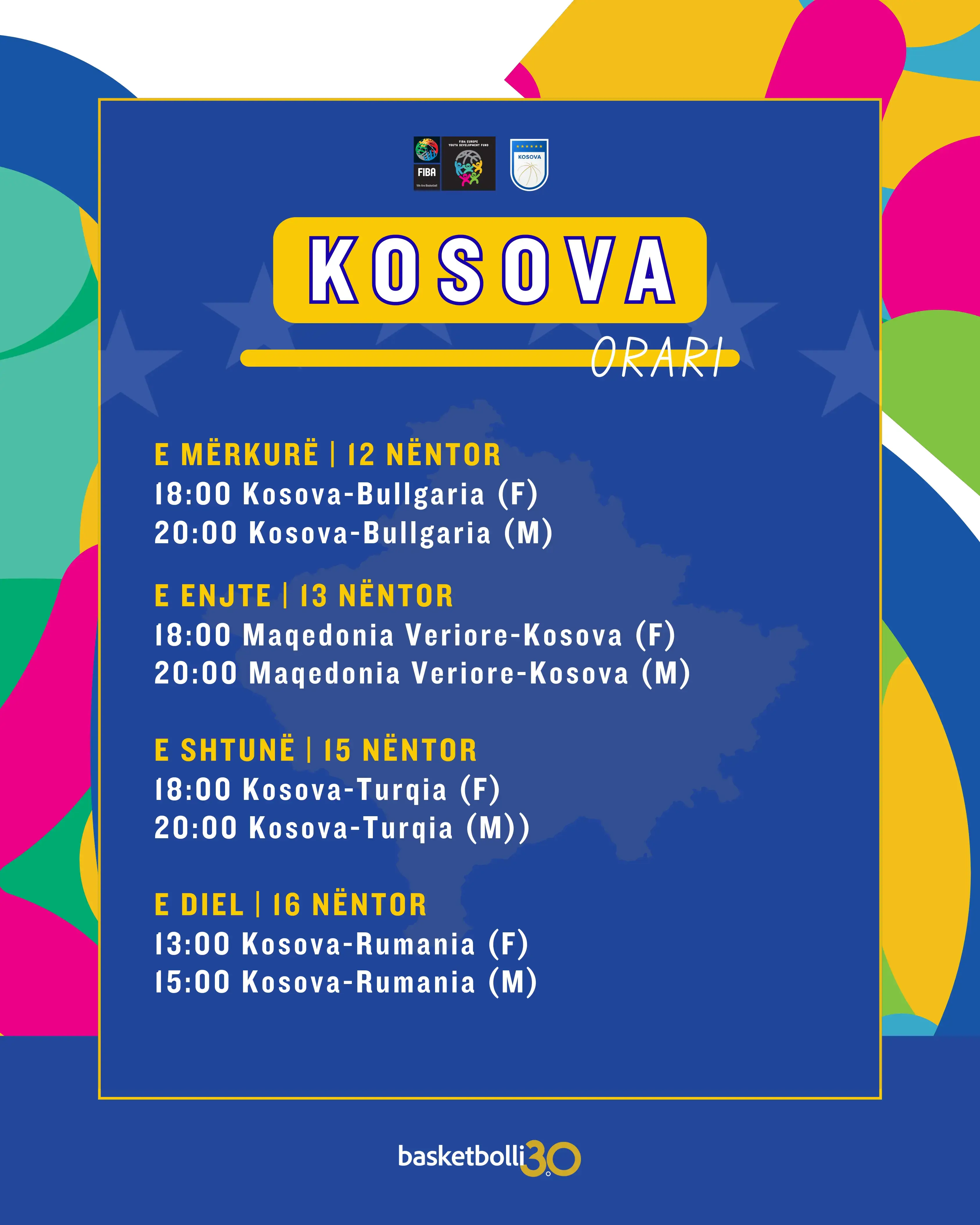 Orari i Kosovës në FIBA YDF