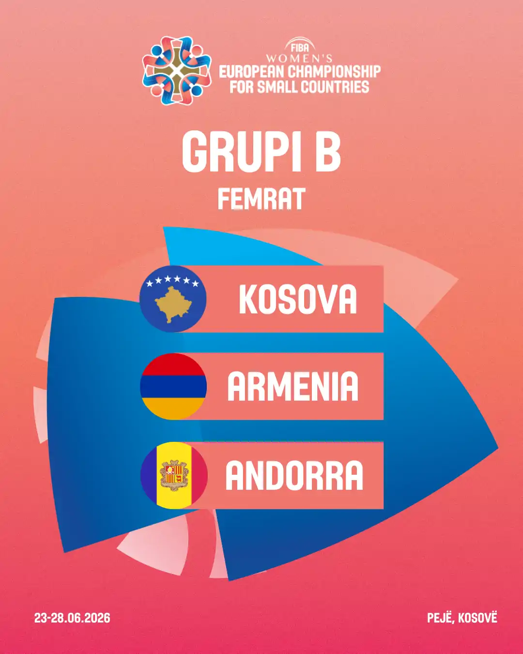 Kosova mëson kundërshtarët në Kampionatet Evropiane të FIBA-s