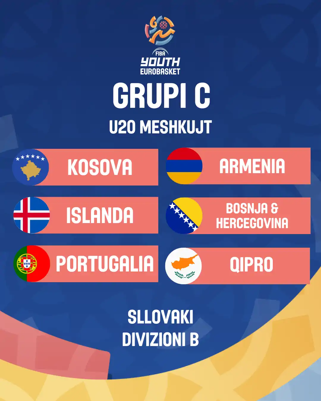 Kosova mëson kundërshtarët në Kampionatet Evropiane të FIBA-s