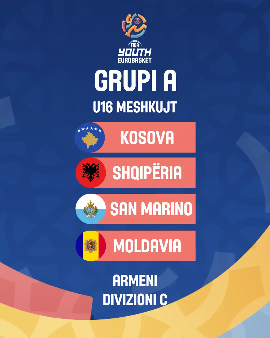 Kosova mëson kundërshtarët në Kampionatet Evropiane të FIBA-s